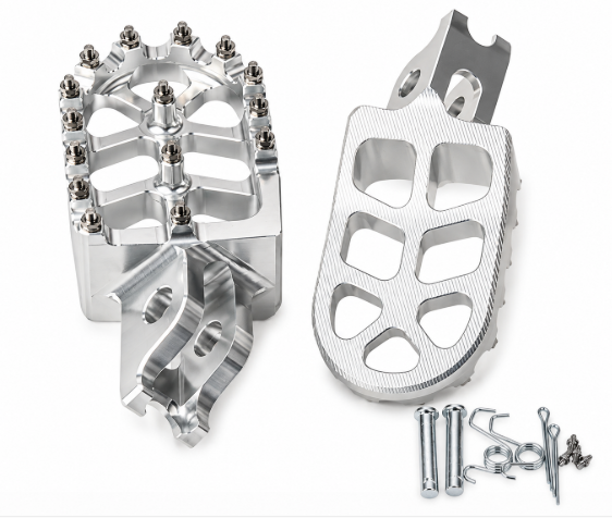 Chrome Foot Pegs — Mirror polished billet